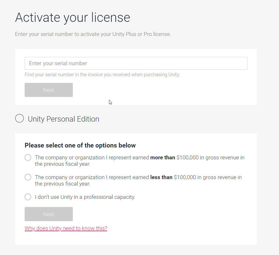 Workaround For Unity Personal License Manual Activation Not Supported Workaround For Unity Personal License Manual Activation Not Supported